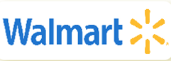 Walmart logo in blue and orange on a white background