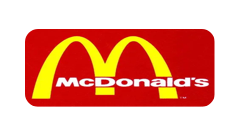 McDonald's logo with red background and yellow arches
