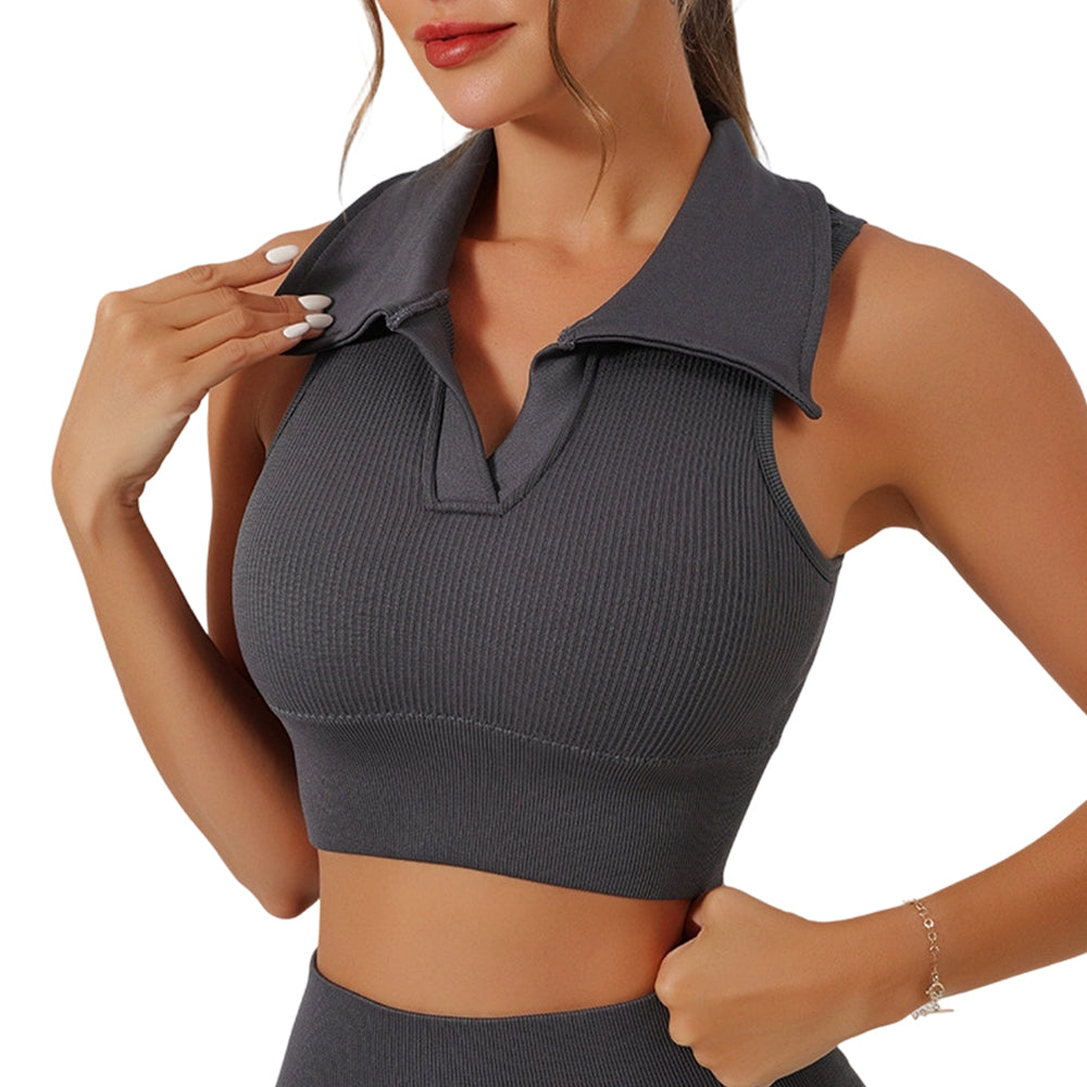 Activewear Sleeveless Polo Bra CY024